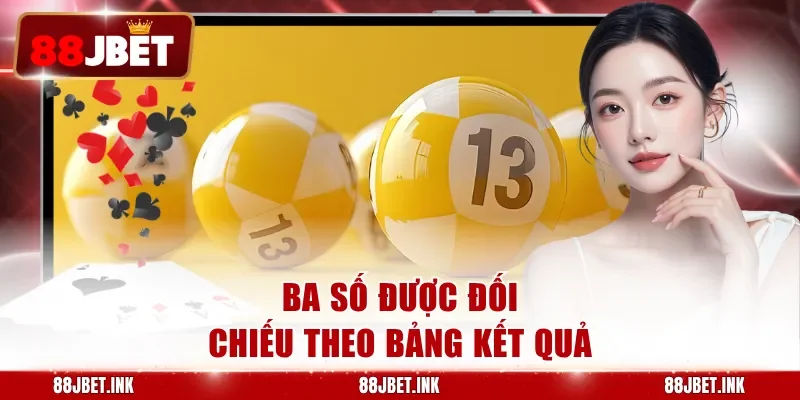 Ba số được đối chiếu theo bảng kết quả